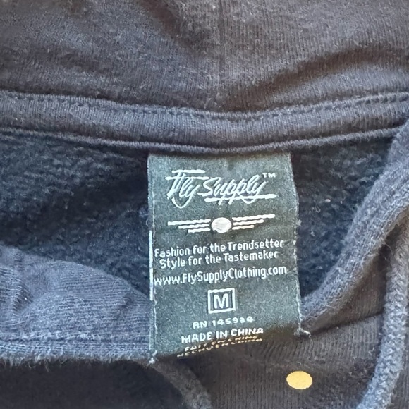 FLY SUPPLY Polka Dot and Denim Button-Up Shirt unique hybrid style - Picture 5 of 11